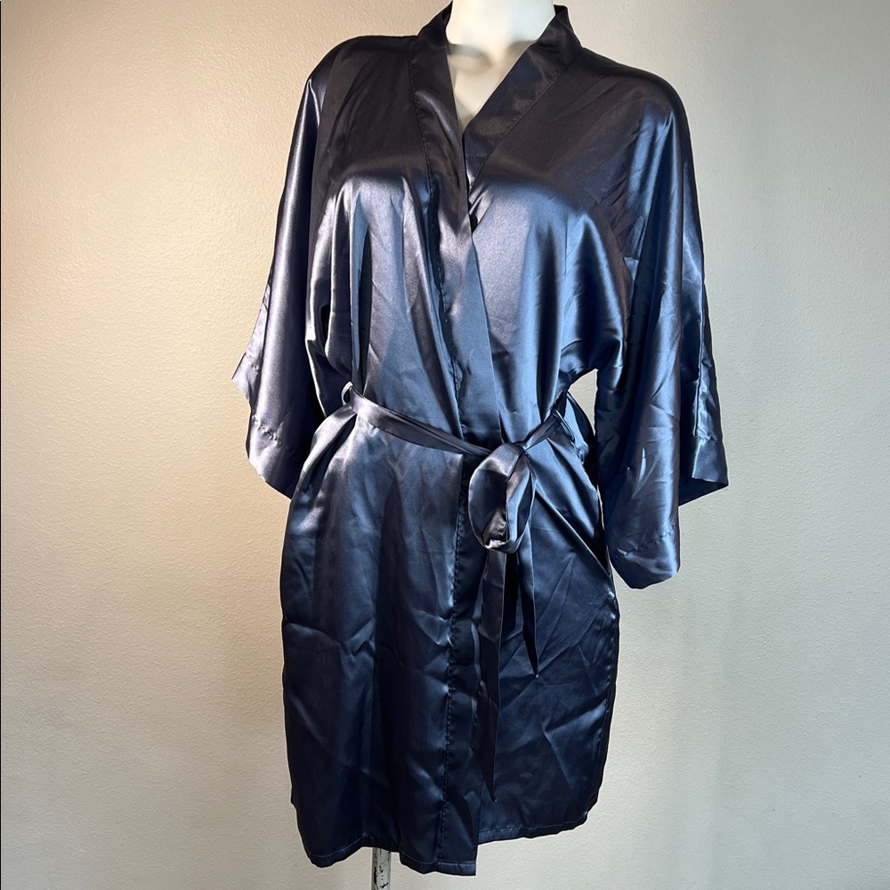 AW Bridal Satin Kimono Robe MEDIUM